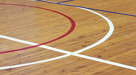 School gym wood outlet flooring