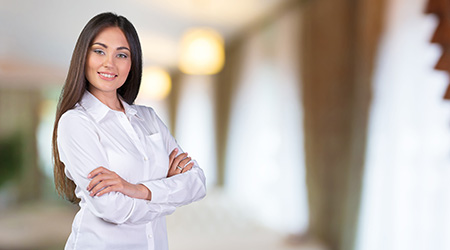 Business Woman Smiling. close up