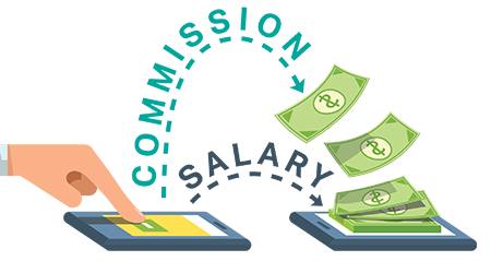 sales reps paid commission jan san