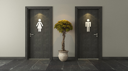 black restroom doors with wall 3D design and rendering for your project by Sedat SEVEN