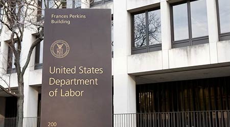 WASHINGTON, DC - NOVEMBER 12: United States Department of Labor in Washington, DC on November 12, 2015.